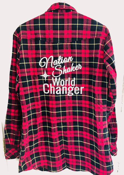 Ladies Nation Shaker Button Down Flannel - LIMITED QUANTITY!!