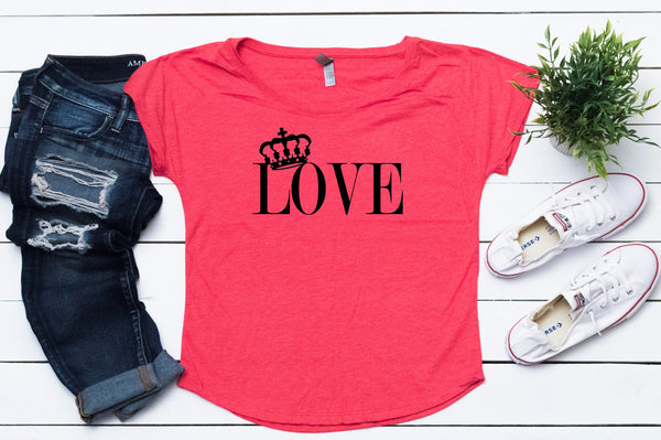 Ladies 'Kingdom Love' Fashion Dolman T-shirt